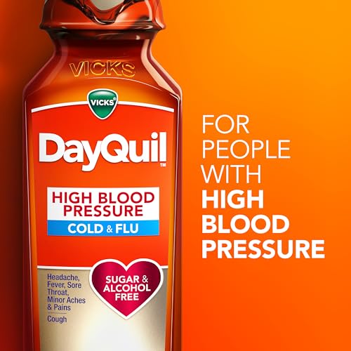 Vicks Dayquil & Nyquil High Blood Pressure Cold And Flu Medicine, Powerful Multi-Symptom Day Or Night Relief For Cold, Cough thumb #3