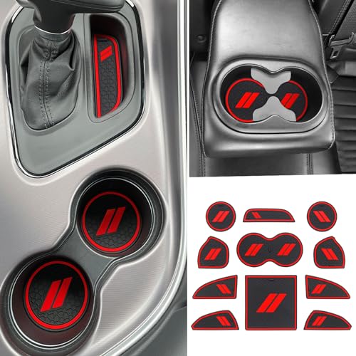 Inserto Portavasos Dodge Challenger 2015-2024 11 Piezas Rojo miniatura 1