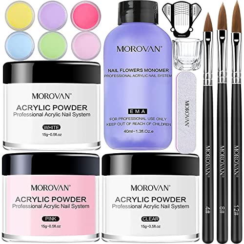 Morovan Acrylic Nail Brush Nail Art Starter Kit...