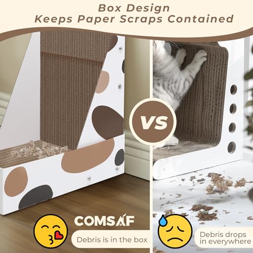 image for ComSaf Cat Scratching Board, Vertical Cat Scratcher for Indoor Cats, L