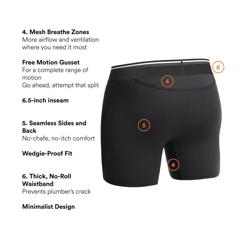 Men’s Boxer Briefs w/Performance Comfort Fabric, No Ride Up Legs, Breathe Zones, Sweat-Wicking, Anti-Chafing3