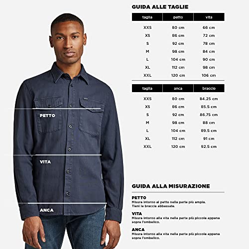 G-STAR RAW Core Shirt Camicia, Nero (Black 990)