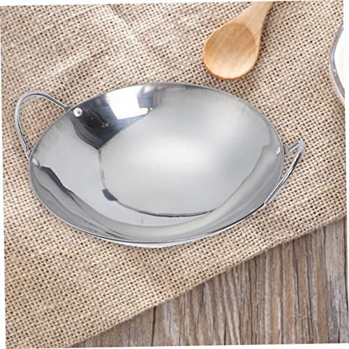 Wok de acero inoxidable UPKOCH 2 piezas 9.45 x 8.66 x 2.36 pulgadas miniatura 4
