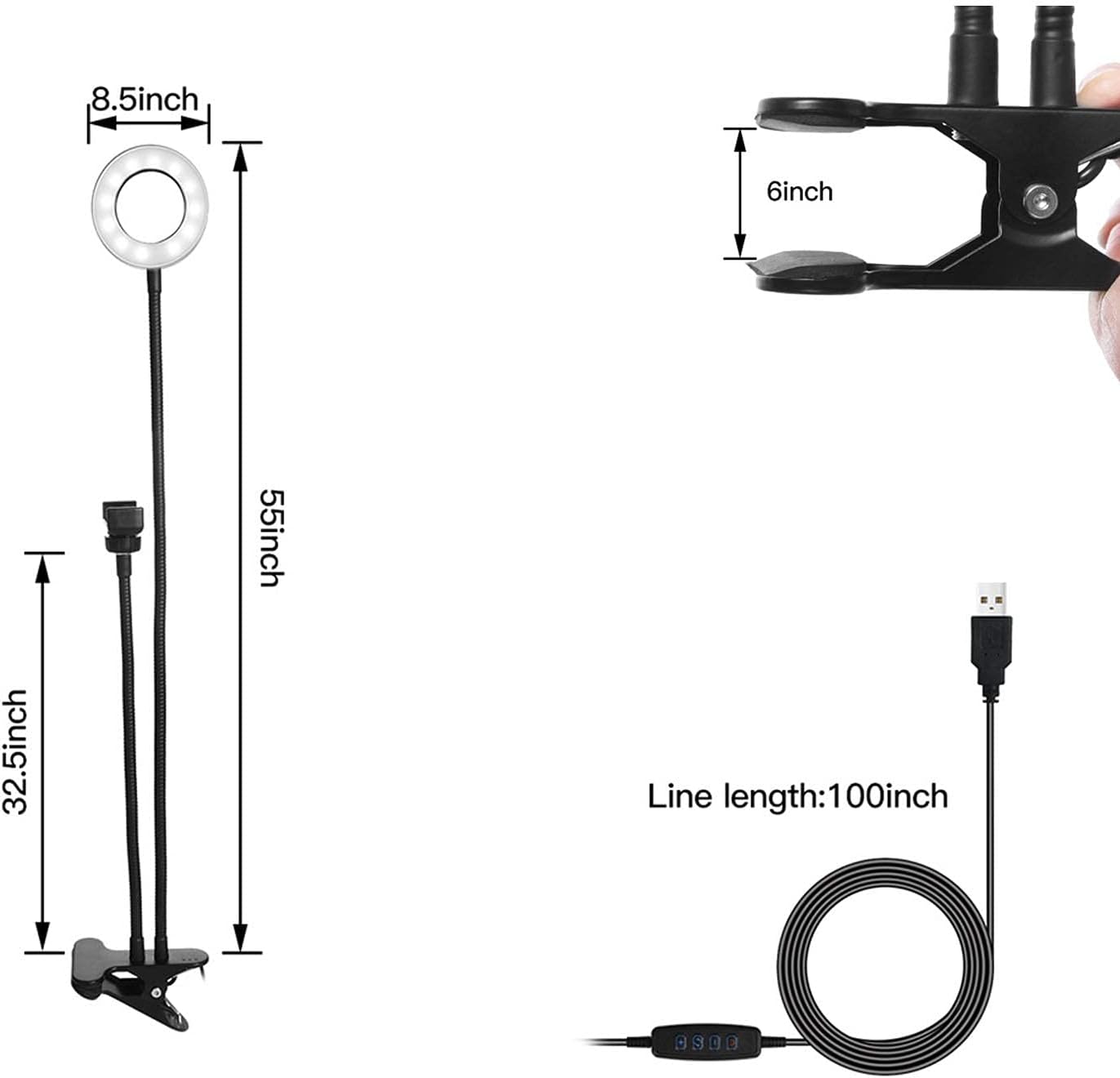 Flаѕh Dеаlѕ - 60% оƒƒ UMsky Selfie Ring Light with Cell Phone Holder Stand for Android/iPhone, LED Ring Light, Rechargeable Brightness Portable Selfie Light Ring (Warm White)