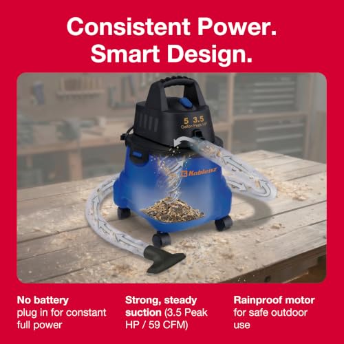 Image of Koblenz WD-5 L2 Wet Dry Vacuum Cleaner, Blower, Shop Vac 3.5 PHP, 5 Gallon