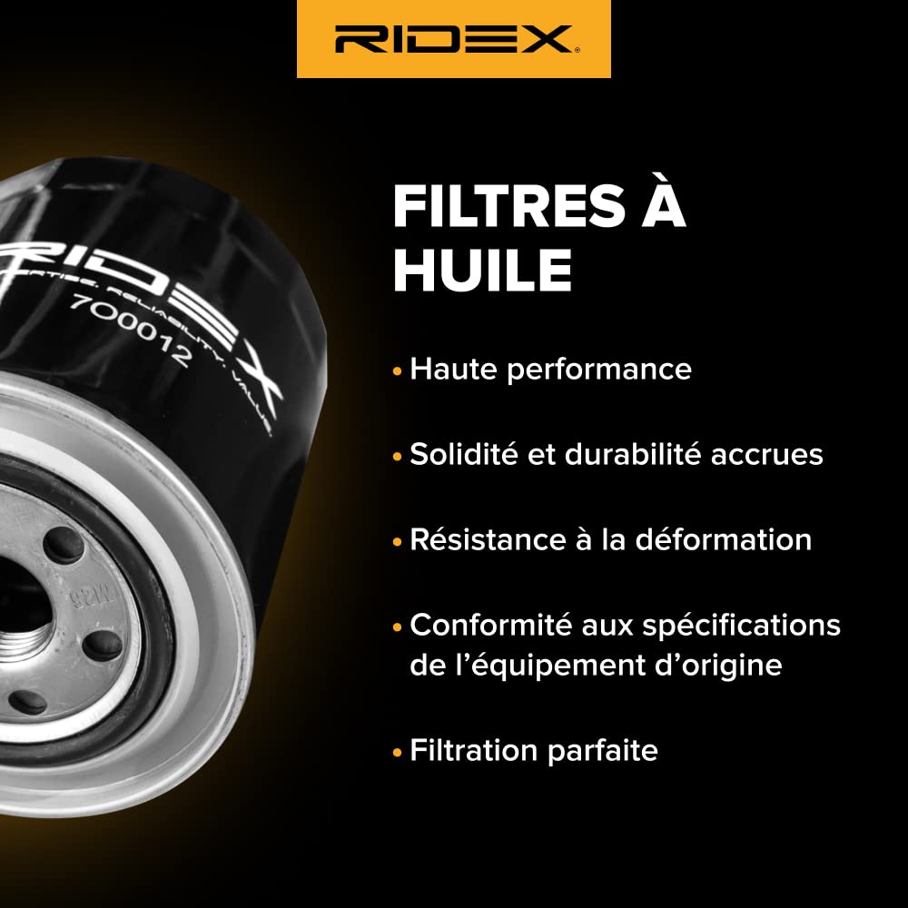 RIDEX Filtro Olio 7O0161 - Cartuccia Filtro Con Guarnizioni Per Chevrolet, Jeep, Opel, Audi