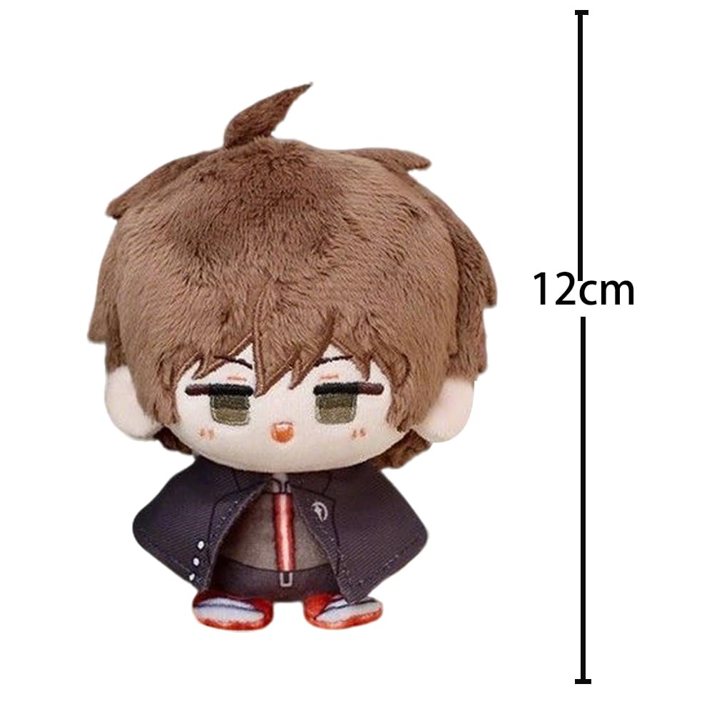 Zhongkaihua 2 piezas de peluche de anime Kaede Akamatsu/Naegi Makoto figura sentada suave de dibujos animados de peluche bolsa colgante mochila llavero ocasiones decoraciones 12 cm