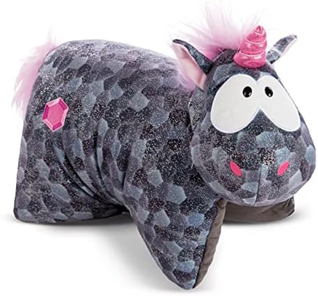NICI 47654 Kuscheltierkissen Einhorn Diamond Dust 40x30cm Plüsch glitzernd, Grau