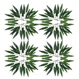 TOKIDNY Hojas De Bambú Decorativas 100 Piezas Tamaño Pequeño Plástico Resistente Decoración Hogar Jardín Fiesta Bodas Paredes Restaurante Japonés Chino