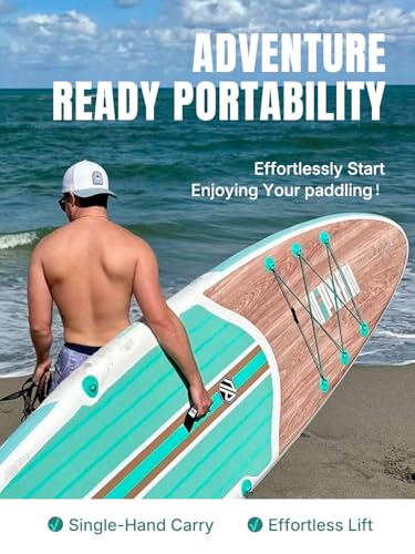 Image of Niphean Inflatable Stand Up Paddle Board with SUP Accessories, Anti-Slip EVA Deck, 10'6'' Inflatable Paddle Boards for Adults & Youth of All Skill Levels