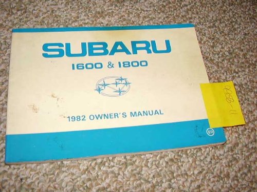 1982 Subaru 1600 and 1800 Owners Manual