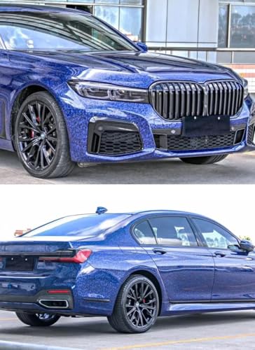 Image of LZLRUN Gloss Blue Forged Carbon Fiber Car Vinyl Wrap Film 5ft x 10ft | Gloss forged carbon fiber texture, With install tools, Air release, DIY Decal Car Auto Vehicle Morotcycle Self Adhesive