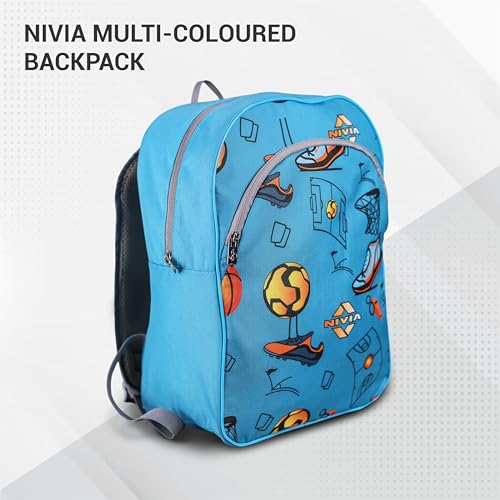Image of Nivia Multi-Coloured Backpack, 14 LTR Backpack, Fitness & Sports Bag, Carry Gym Accessories, Unisex Gym Bag