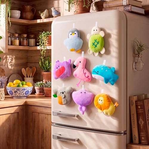 Set de 8 Imanes Decorativos de Peluche para Niños 2.5" miniatura 2