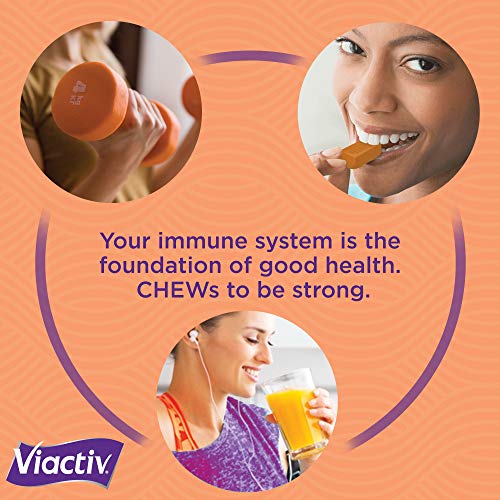Viactiv Calcium + Immune Health Supplement Soft Chews, Orange Cream Flavor, 90 Count #TOP3