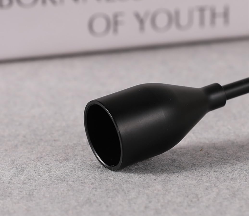 Kandelaber Schwarze Kerzenhalter, Set mit 3 hohen, modernen, schlanken, konischen Kerzenhaltern aus Metall Kerzenständer (Color : Siyah, Size : 24 * 8cm)