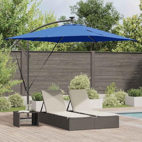 Sombrilla resistente al viento con protección UV y luz LED 2