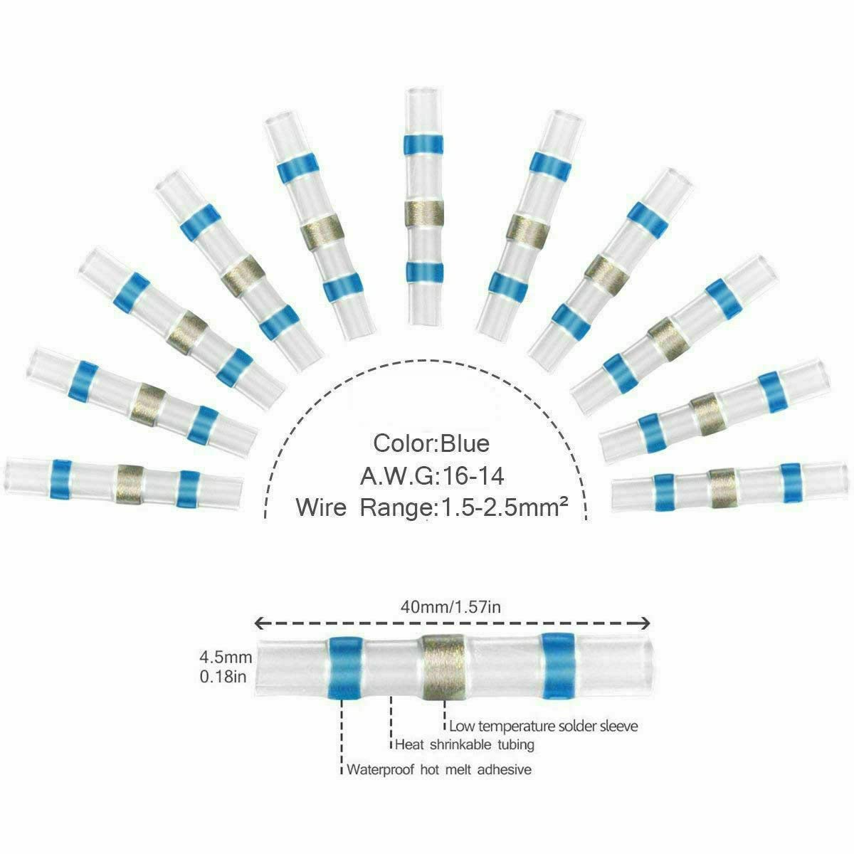Kit Di Connettori Terminali Termorestringenti Di Grado Marino Sigillabili A Caldo 150 Pezzi 96903242 - Foto 6