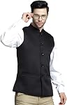 Maple Clothing Men's Nehru Jacket Solid Color Indian Traditional Vest Modi Waistcoat Bandhgala