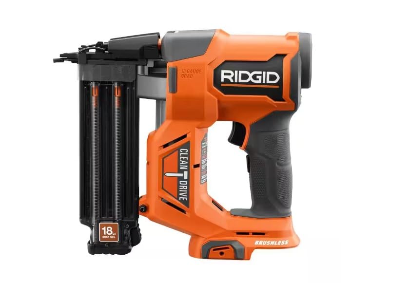 RIDGID R09891B, cloueuse sans fil 18 V, calibre 18, 5,3 cm, technologie Clean Drive