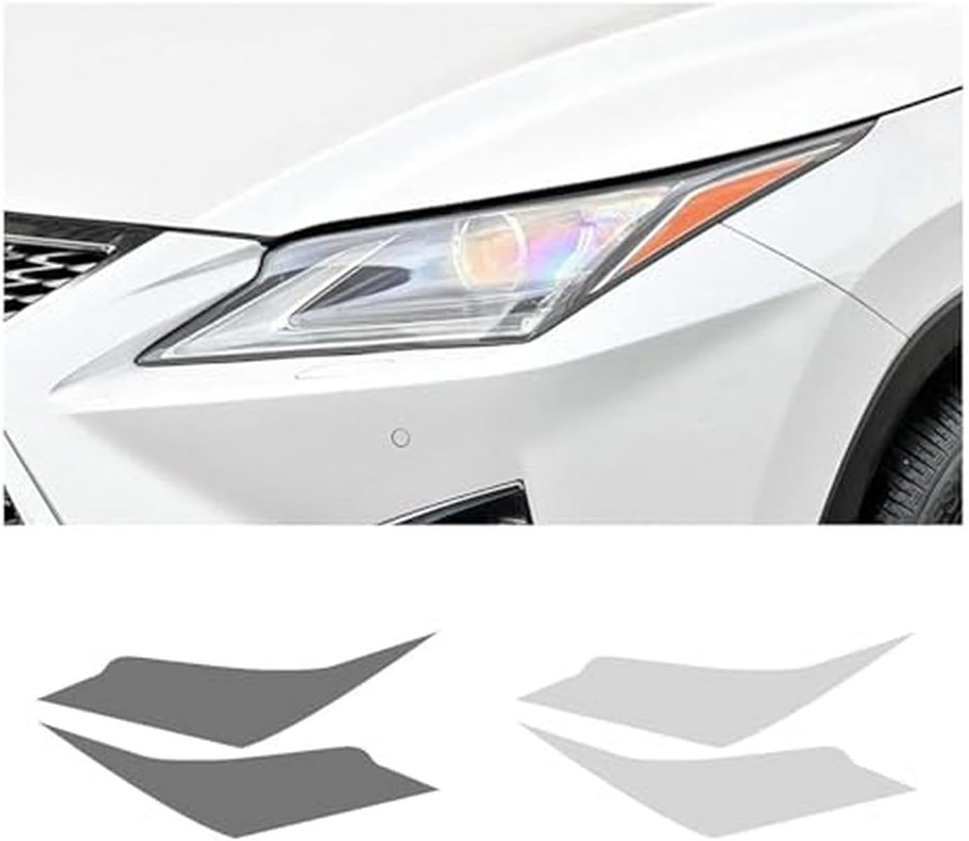Shiketong Black Car Headlight Protective Film Car Headlight Film For Lexus Rx 2016-2019 Headlamp Restoration Transparent Tpu Sticker