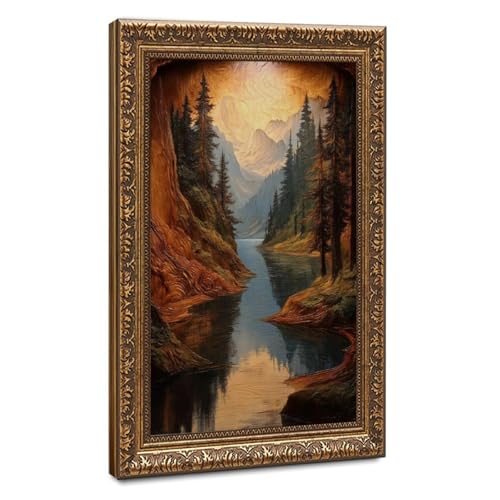 Impression sur toile paysage abstrait forêt déco murale
