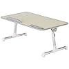 Amazon Basics Adjustable Tray Table Lap Desk Fits up to 17-Inch Laptop, Medium, 12"x20", Cream