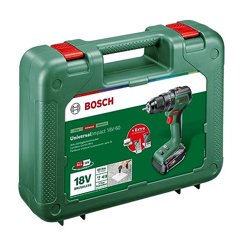 Bosch Akku Schlagbohrschrauber UniversalImpact 18V-60 (Bohren und Schrauben in Holz und Metall oder Schlagbohren in Mauerwerk; 42 Bohrer; 2,0Ah Akku; 18 Volt System; im Koffer) – Amazon Edition – Bild 8