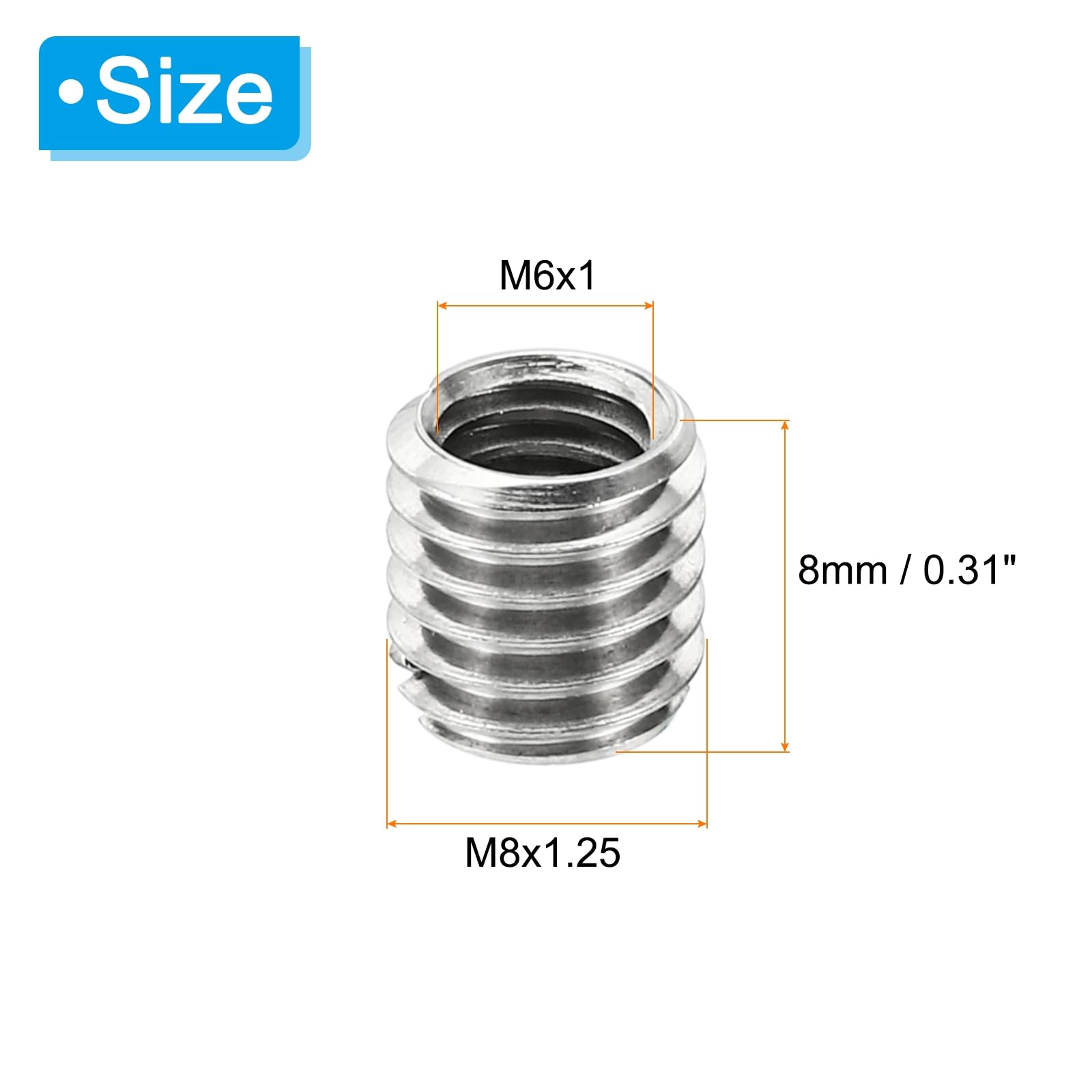 PATIKIL Thread Adapters Sleeve Reducing Nut - Image 2