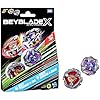 Beyblade X Beat Tyranno 4-70Q & Knife Shinobi 4-80HN Dual Pack Set with 2 Right-Spinning Tops; Authentic Takara Tomy Battle Tops; Games/Toys for Boys & Girls 8+