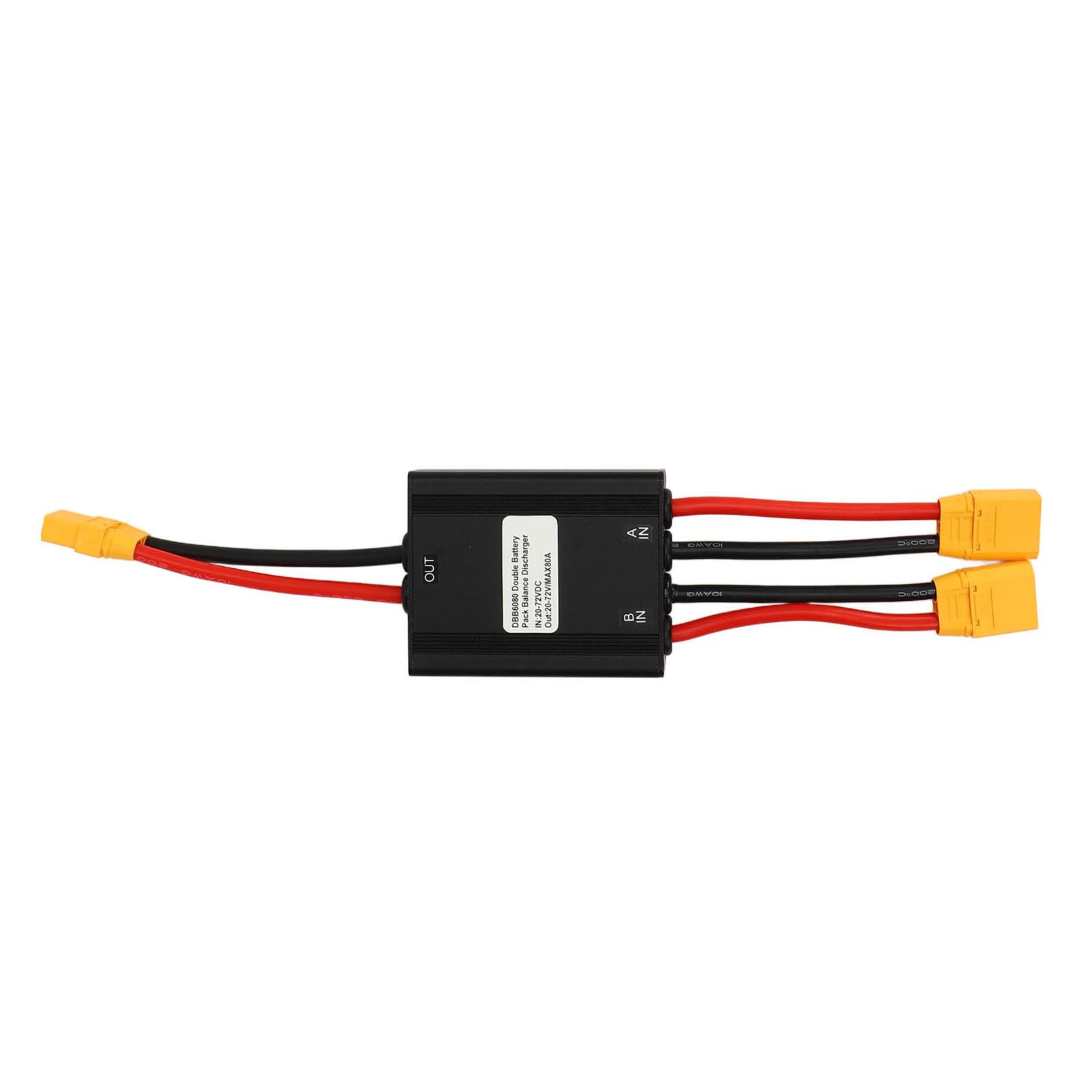 Bewinner Módulo Paralelo de Batería Dual para Bicicleta Eléctrica, Adaptador Convertidor de Descarga de 20V-72V 80A con Conectores XT90 para Mayor Potencia y Alcance (80A)