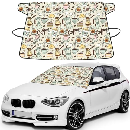 Protector de coche impermeable con correa de espejo segura contra la nieve