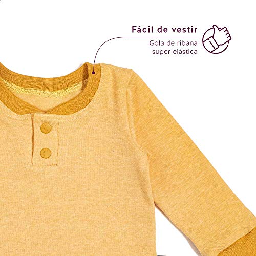 Body stone manga longa extensível açafrão Tamanho:GG-1