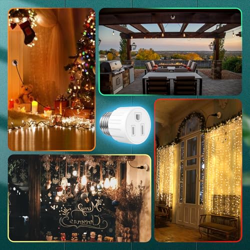 2 packs 3 prong light socket to plug adapter e26 e27 light socket outlet adapter polarized light bulb plug adapter stability performance amp professional materials light bulb adapter white