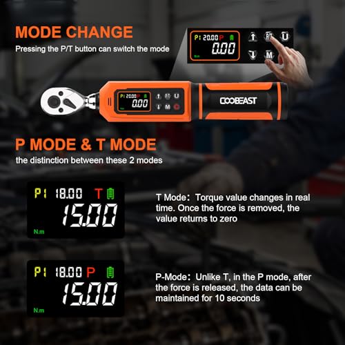 coobeast 1/4 Drive Digital Torque Screwdriver
