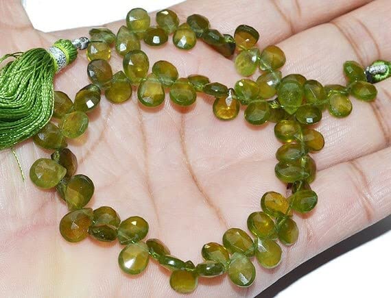 Vessonite Faceted Pear Briolettes perles de 5x7mm à 6x8mm pour création de bijoux