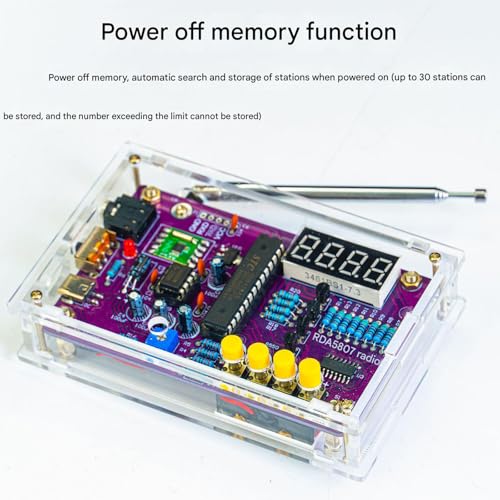 Kit de sintonizador de radio con módulo de placa interactivo para soldar 6