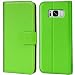 Produktbild Verco Galaxy S8 Hülle, Handyhülle für Samsung Galaxy S8 Tasche PU Leder Flip Case Brieftasche - Grün