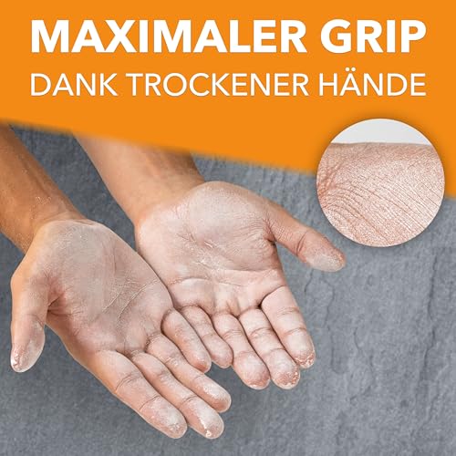 Mantle - 450 gr. hochwertiges Kletterchalk für besseren Grip | Magnesiumcarbonat Chalk Powder für trockenere Hände beim Klettern, Bouldern & Fitness