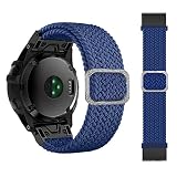 BANDKIT HOT22 - Cinturino Quickfit da 26 mm per Garmin Fenix 7, 7X, 6, 6X, Pro, 5X, 5 Plus, 3HR, 935, 945, S60, MK1, in nylon intrecciato, For Fenix 6 5 Plus 945, Agata