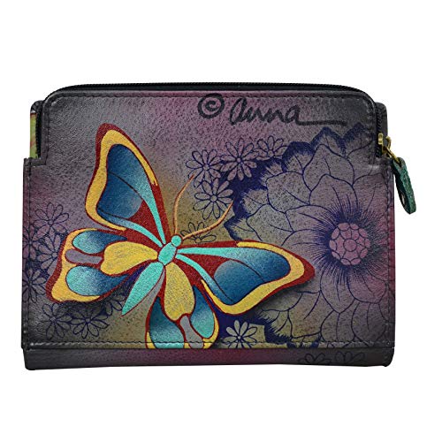 Anna By Anuschka Women's Hand-Painted Genuine Leather Two Fold Clutch Wallet2