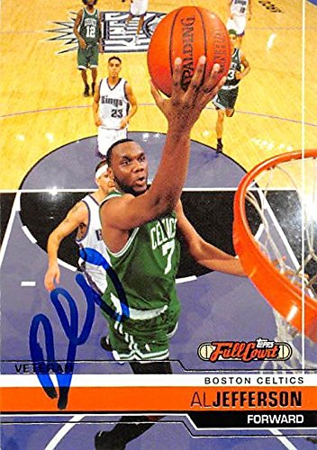 Sports Memorabilia Autograph Warehouse 270088 Al Jefferson Autographed Basketball Card - Boston Celtics 2006 Topps Full Court - No. 46