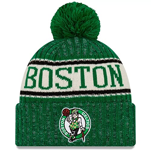 New Era Unisex-Adult NBA Official Sport Knit Classic Cuffed Knit Pom Beanie Hat (Bostn Celtics)