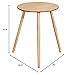 Collections Etc Wooden Round Side Accent Table, 20 Diameter x 25.5 Height Sturdy Classic Three-Legged Round Side Table for Use in Bedroom, Living Room or Entryway