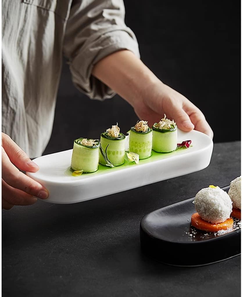 モダンな大型ディナープレート ペストリープレート デザートプレート サラダプレート サービングプレートトレイ ロング寿司プレート パ