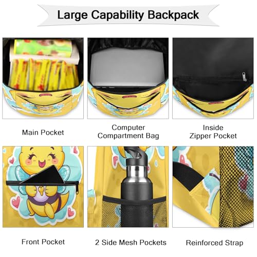 Sac à dos abeille grand format : protégez votre ordinateur avec style