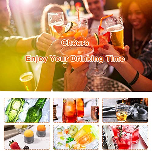 Ice Ball Maker Mold,Large Whiskey Bourbon Ice Cube Round Mold Sphere Tray For Whiskey Cocktails (3 Pack) Black #TOP5