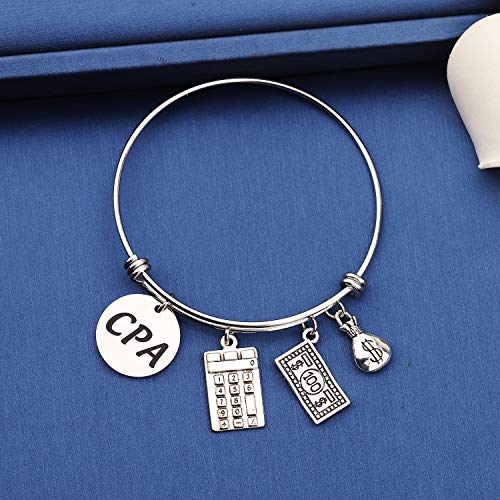 MYOSPARK CPA Accountant Bracelet Calculator Charm Bracelet Accounting Jewelry CPA Graduation Gift2