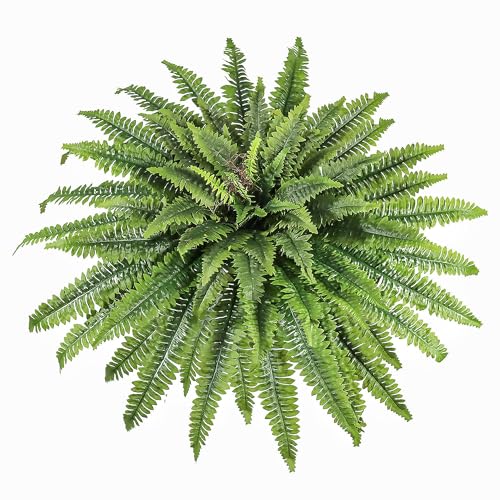 zooFernzoom Artificial Ferns for Outdoors & Indoors, 51in Large Fake Ferns Plants, Artificial Boston...