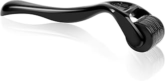 URAQT Derma Roller, 0.75mm Beard Growth Roller, Titanium 540 Micro Needle Rollers for Men and Women, Microneedle Face Rollers for Facial Skin Care, Anti Ageing Wrinkle, Scar Removal, Hair Regeneration